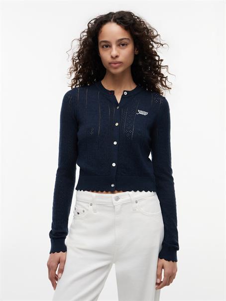 TJW POINTELLE CARDIGAN dark night navy