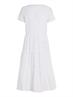 TJW POPLIN TIERED SS MIDI DRESS white