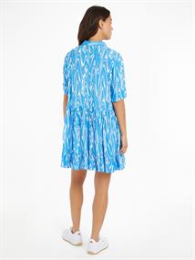 TJW PSYCHEDELIC SHIRT DRESS blue psychedelic print
