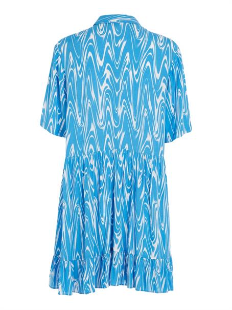 TJW PSYCHEDELIC SHIRT DRESS blue psychedelic print