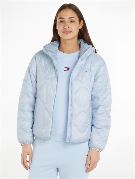 TJW QUILTED TAPE HOOD PUFFER EXT breezy blue