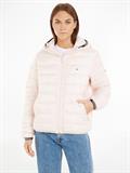 TJW QUILTED TAPE HOODED JACKET faint pink