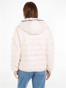 TJW QUILTED TAPE HOODED JACKET faint pink