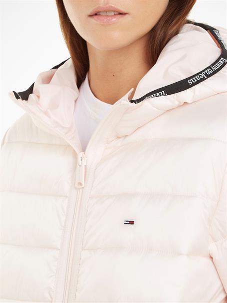 TJW QUILTED TAPE HOODED JACKET faint pink