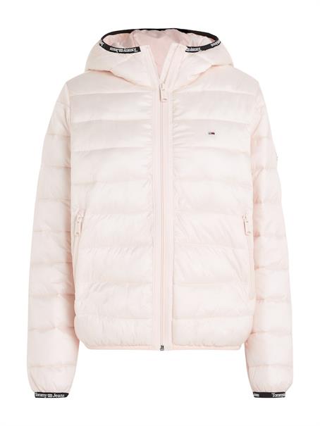 TJW QUILTED TAPE HOODED JACKET faint pink