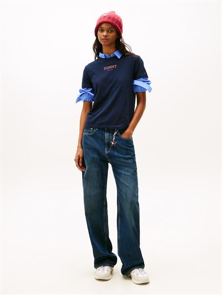 TJW REG ESSENTIAL LOGO 2 TEE EXT dark night navy