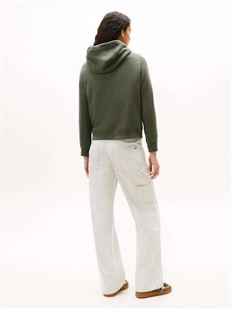 TJW REG S FLAG HOODIE pewter green