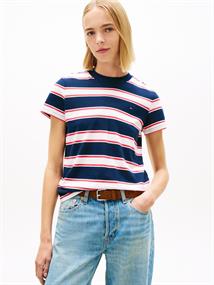 TJW REG S FLAG JERSEY SS TEE EXT dark night navy - multi stripe