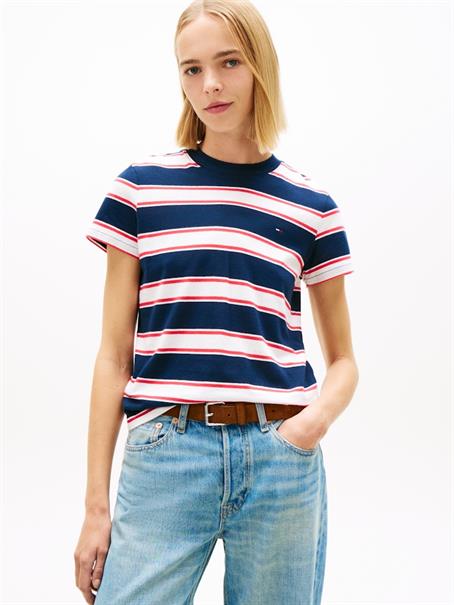 TJW REG S FLAG JERSEY SS TEE EXT dark night navy - multi stripe
