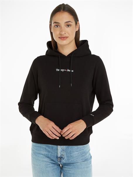 TJW REG SERIF LINEAR HOODIE black