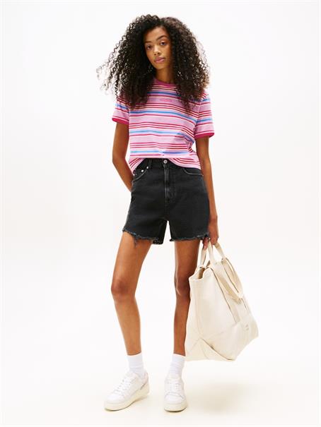 TJW REG SH SCRIPT STRIPE TEE carnival pink - stripe