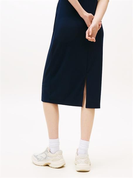 TJW RIB BODYCON MIDI DRESS dark night navy