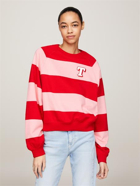 TJW RLX LETTERMAN STRP CREW EXT tickled pink - multi