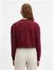 TJW RLXD CROP COLLEGIATE T LS deep rouge