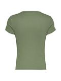 TJW SLIM BUTTON RIB C-NECK SS aruba green