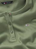 TJW SLIM BUTTON RIB C-NECK SS aruba green