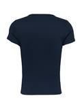 TJW SLIM BUTTON RIB C-NECK SS dark night navy