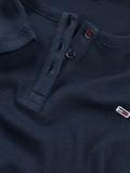 TJW SLIM BUTTON RIB C-NECK SS dark night navy
