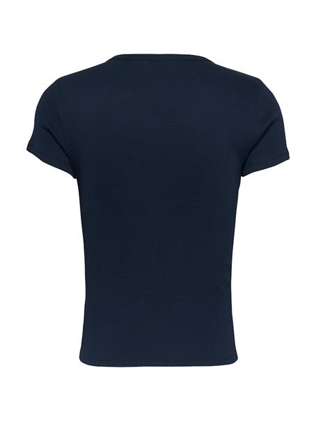 TJW SLIM BUTTON RIB C-NECK SS dark night navy