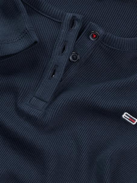 TJW SLIM BUTTON RIB C-NECK SS dark night navy