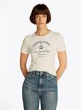 TJW SLIM CREST NYC RINGER TEE ancient white