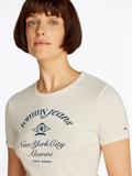 TJW SLIM CREST NYC RINGER TEE ancient white