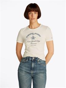 TJW SLIM CREST NYC RINGER TEE ancient white