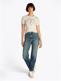 TJW SLIM CREST NYC RINGER TEE ancient white