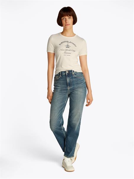 TJW SLIM CREST NYC RINGER TEE ancient white