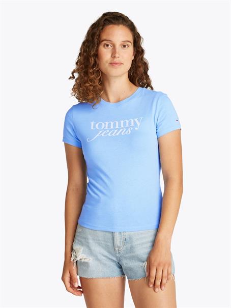 TJW SLIM ESSENTIAL LOGO TEE EXT sugarplum blue