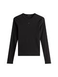 TJW SLIM ESSENTIAL RIB LS black