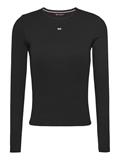 TJW SLIM ESSENTIAL RIB LS black