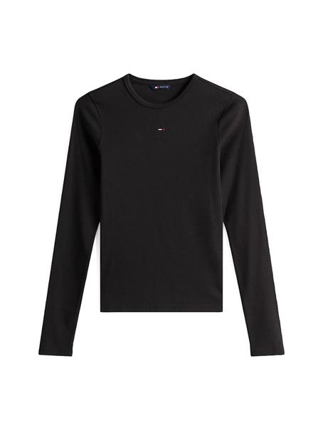 TJW SLIM ESSENTIAL RIB LS black
