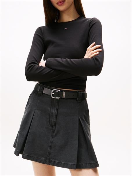 TJW SLIM ESSENTIAL RIB LS black