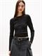TJW SLIM ESSENTIAL RIB LS black