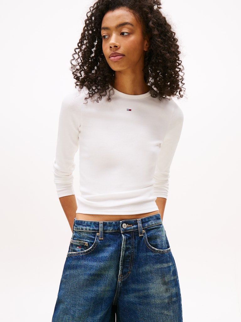 Tommy Jeans Damen Langarmshirt Dw0dw17387 günstig online kaufen