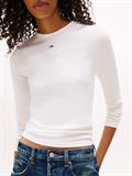 TJW SLIM ESSENTIAL RIB LS ecru