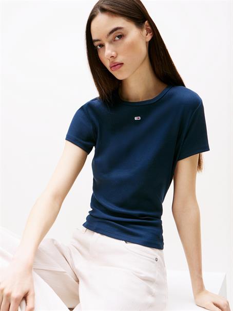 TJW SLIM ESSENTIAL RIB SS EXT dark night navy