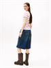 TJW SLIM ESSENTIAL RIB V SS ancient white - cerise stripe