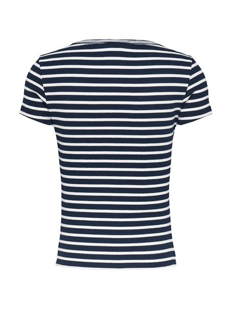 TJW SLIM ESSENTIAL RIB V SS dark night navy - stripe