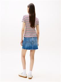 TJW SLIM ESSENTIAL RIB V SS white - red - navy stripe