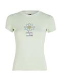 TJW SLIM FLWR PWR 2 TEE opal green