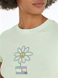 TJW SLIM FLWR PWR 2 TEE opal green