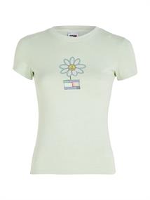 TJW SLIM FLWR PWR 2 TEE opal green