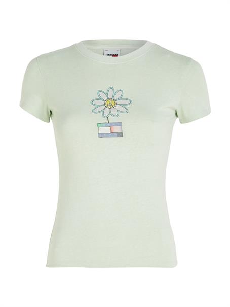 TJW SLIM FLWR PWR 2 TEE opal green