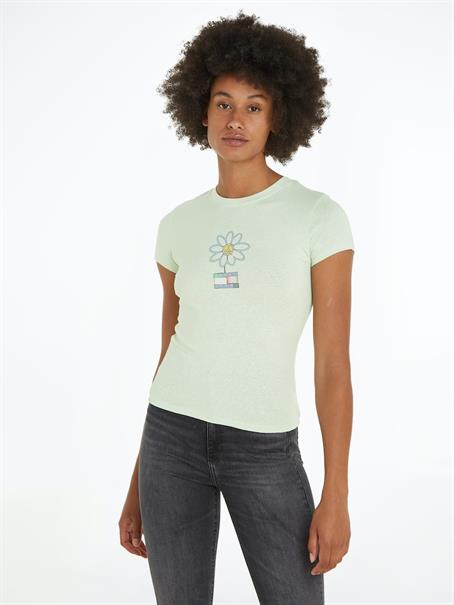 TJW SLIM FLWR PWR 2 TEE opal green