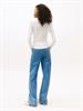 TJW SLIM HENLEY WAFFLE LS ecru