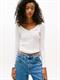 TJW SLIM HENLEY WAFFLE LS ecru