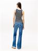 TJW SLIM HENLEY WAFFLE TANK dark night navy - stripe