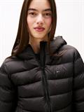 TJW SLIM HOOD PRNT DOWN JCKT EXT black